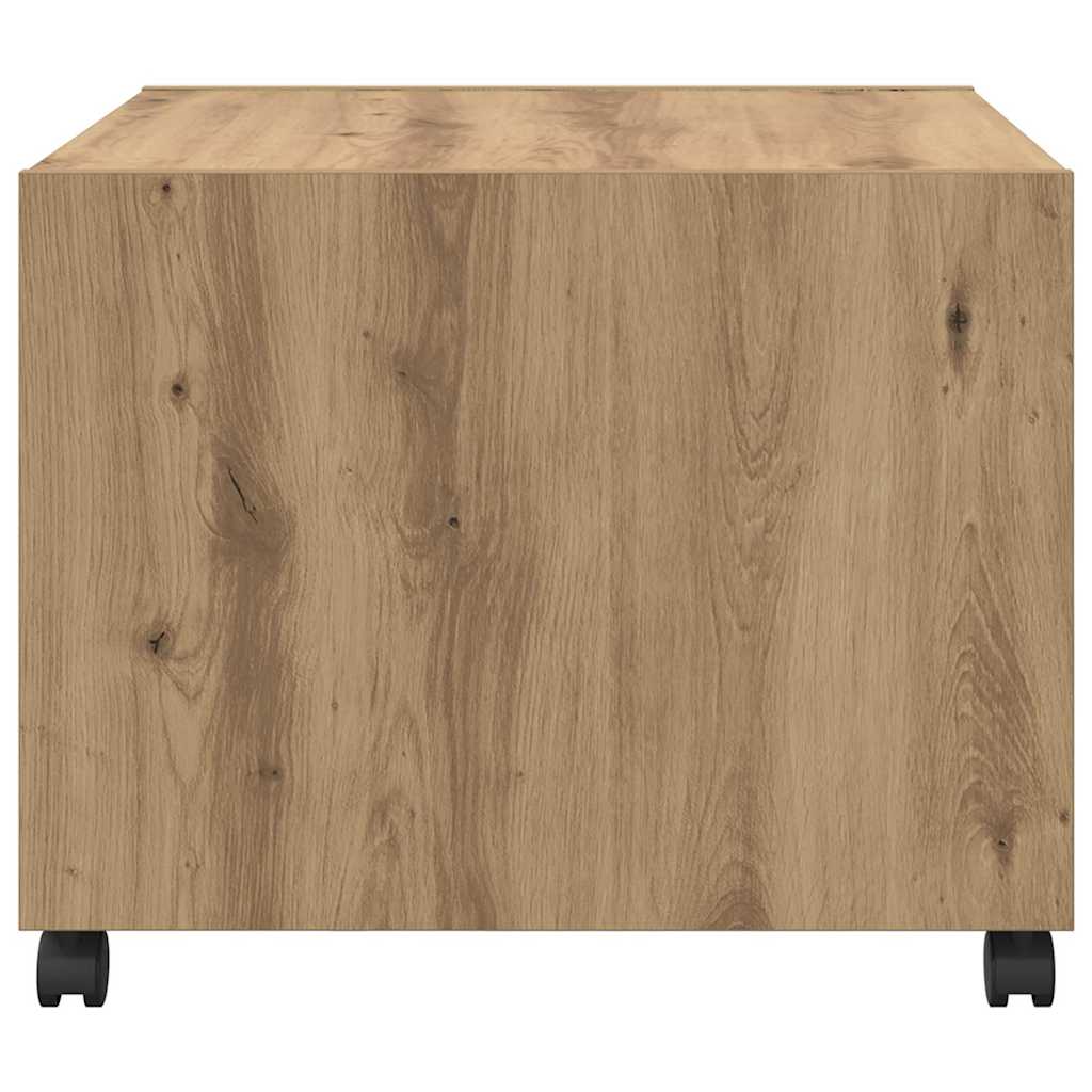 Table basse Chêne artisanal 55 x 55 x 45cm Bois d'ingénierie - XIOS