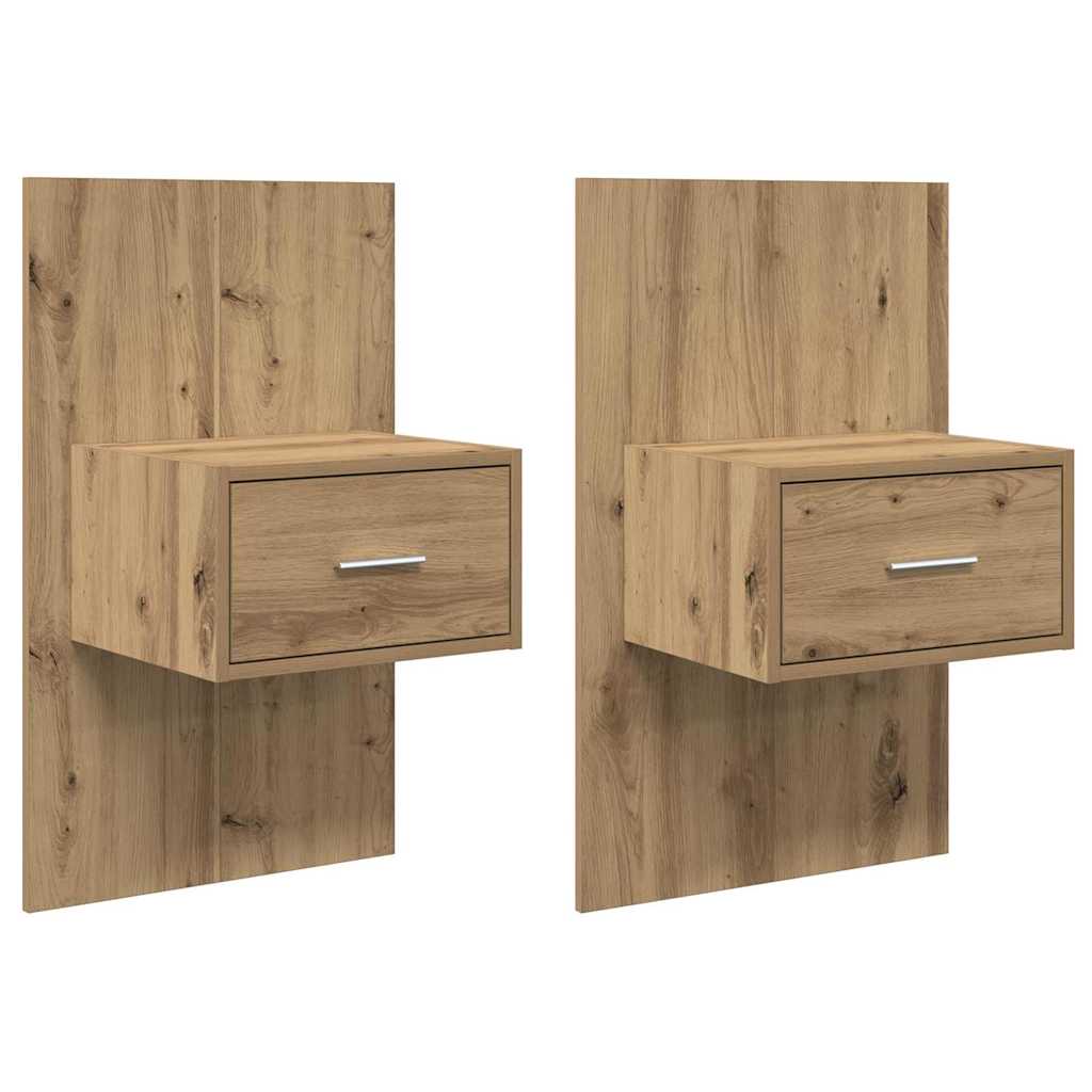 Cabinet de chevet 2 pcs Chêne artisanal 50 x 32,5 x 80cm - XIOS
