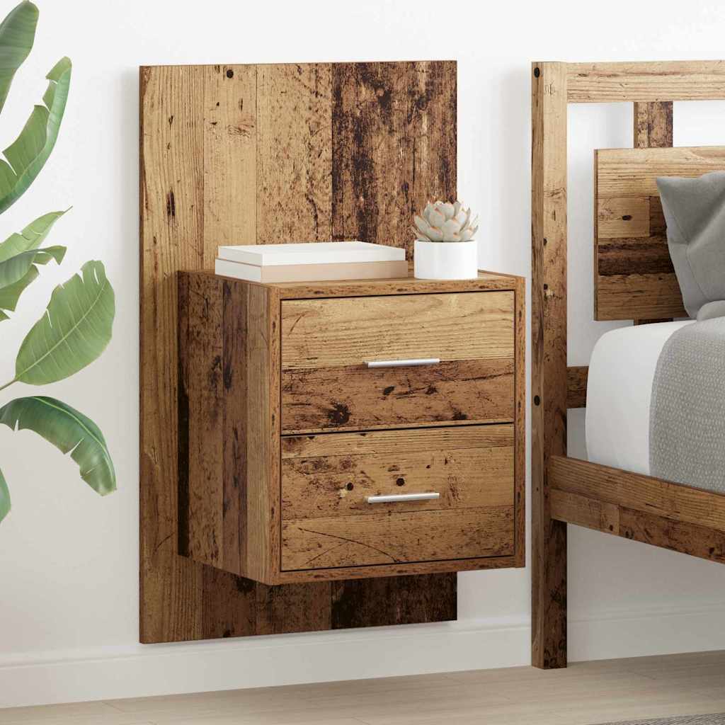 Cabinet de chevet mural 2 pcs Bois Ancien 48,5 x 32,5 x 80 cm - XIOS