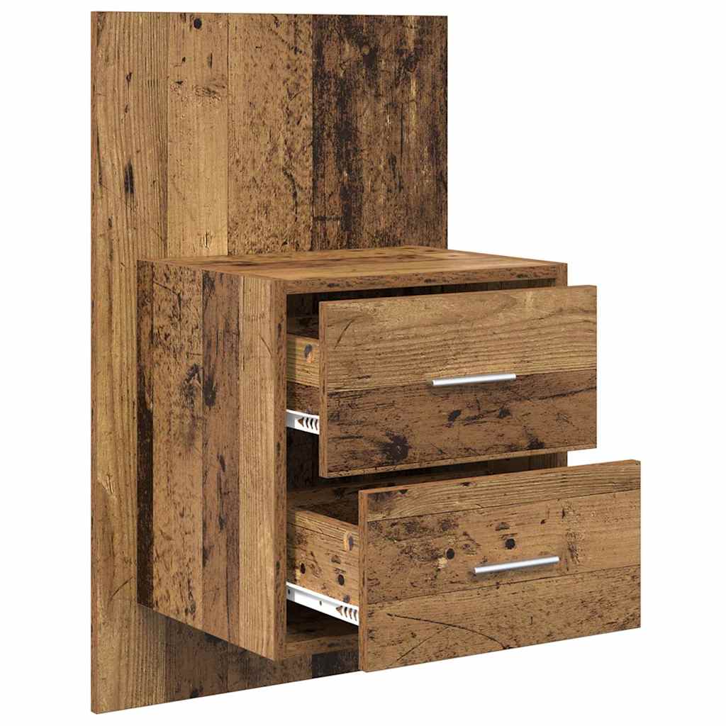 Cabinet de chevet mural 2 pcs Bois Ancien 48,5 x 32,5 x 80 cm - XIOS
