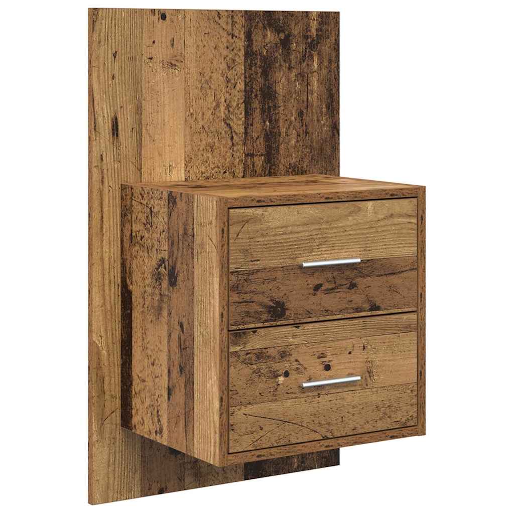 Cabinet de chevet mural 2 pcs Bois Ancien 48,5 x 32,5 x 80 cm