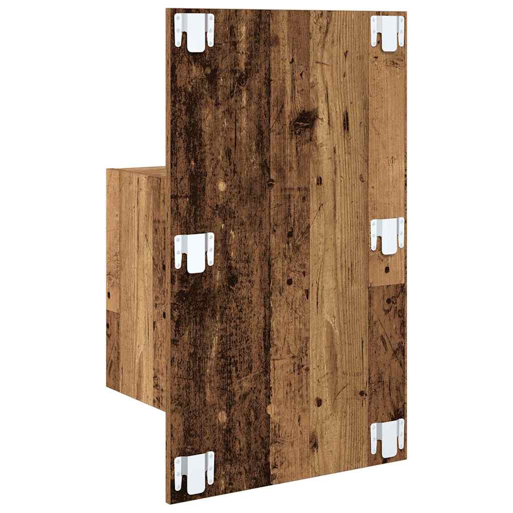 Cabinet de chevet mural 2 pcs Bois Ancien 48,5 x 32,5 x 80 cm - XIOS