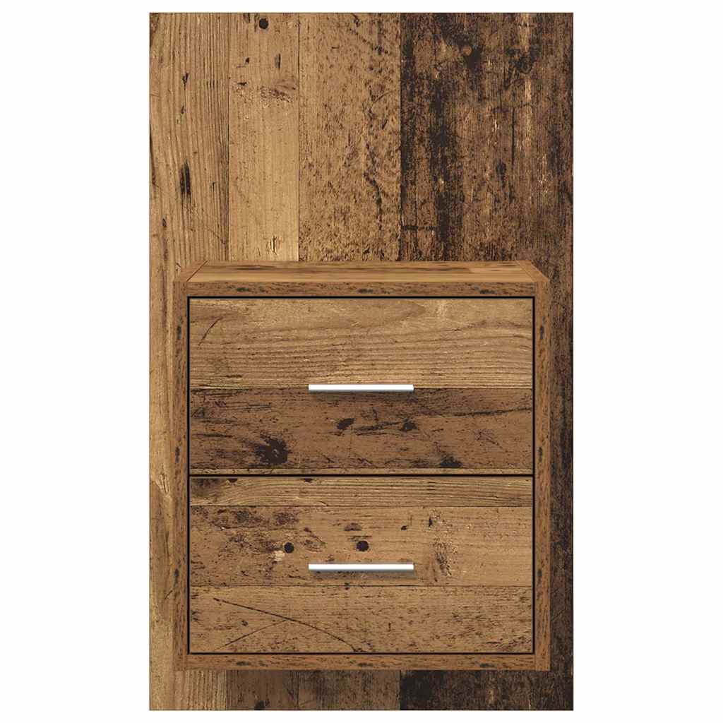 Cabinet de chevet mural 2 pcs Bois Ancien 48,5 x 32,5 x 80 cm