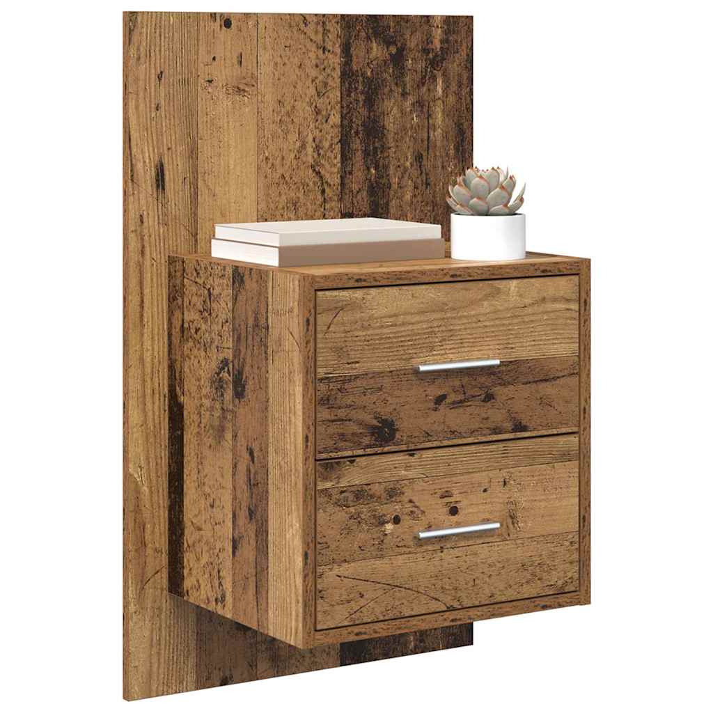 Cabinet de chevet mural 2 pcs Bois Ancien 48,5 x 32,5 x 80 cm - XIOS