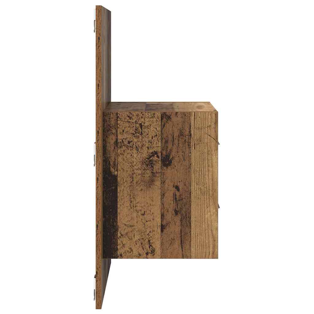 Cabinet de chevet mural 2 pcs Bois Ancien 48,5 x 32,5 x 80 cm