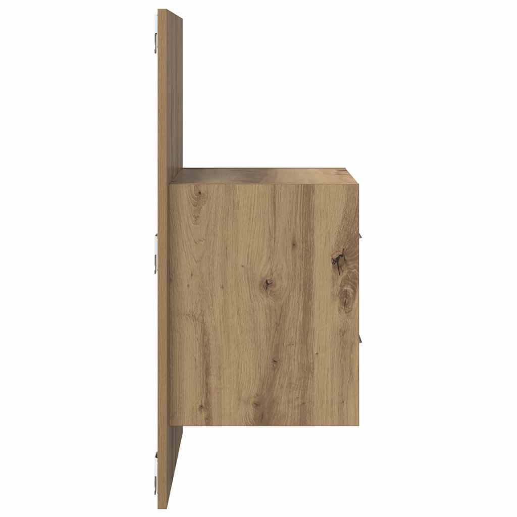Cabinet de chevet mural avec tiroir 2 pcs Chêne artisanal - XIOS