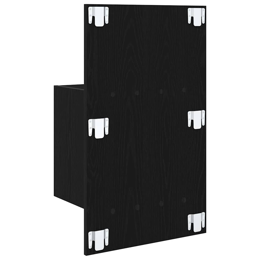 Cabinet de chevet mural 2 pcs Chêne noir 48,5 x 32,5 x 80 cm