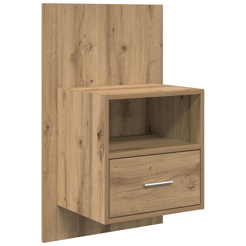 Armoire de lit 2 pcs chêne artisanal 48,5 x 32,5 x 80 cm - XIOS