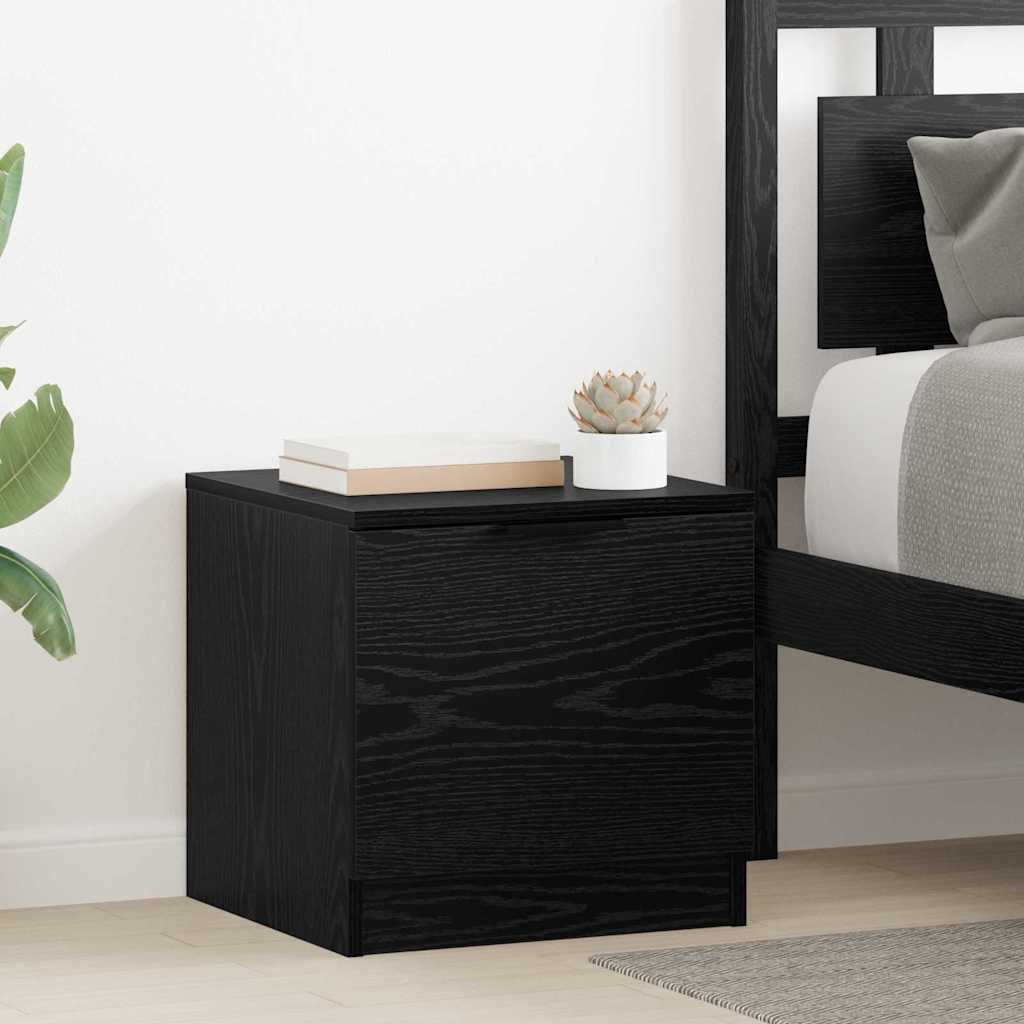 Armoire de lit 2 pc Chêne noir 40 x 39 x 40cm Bois d'ingénierie - XIOS