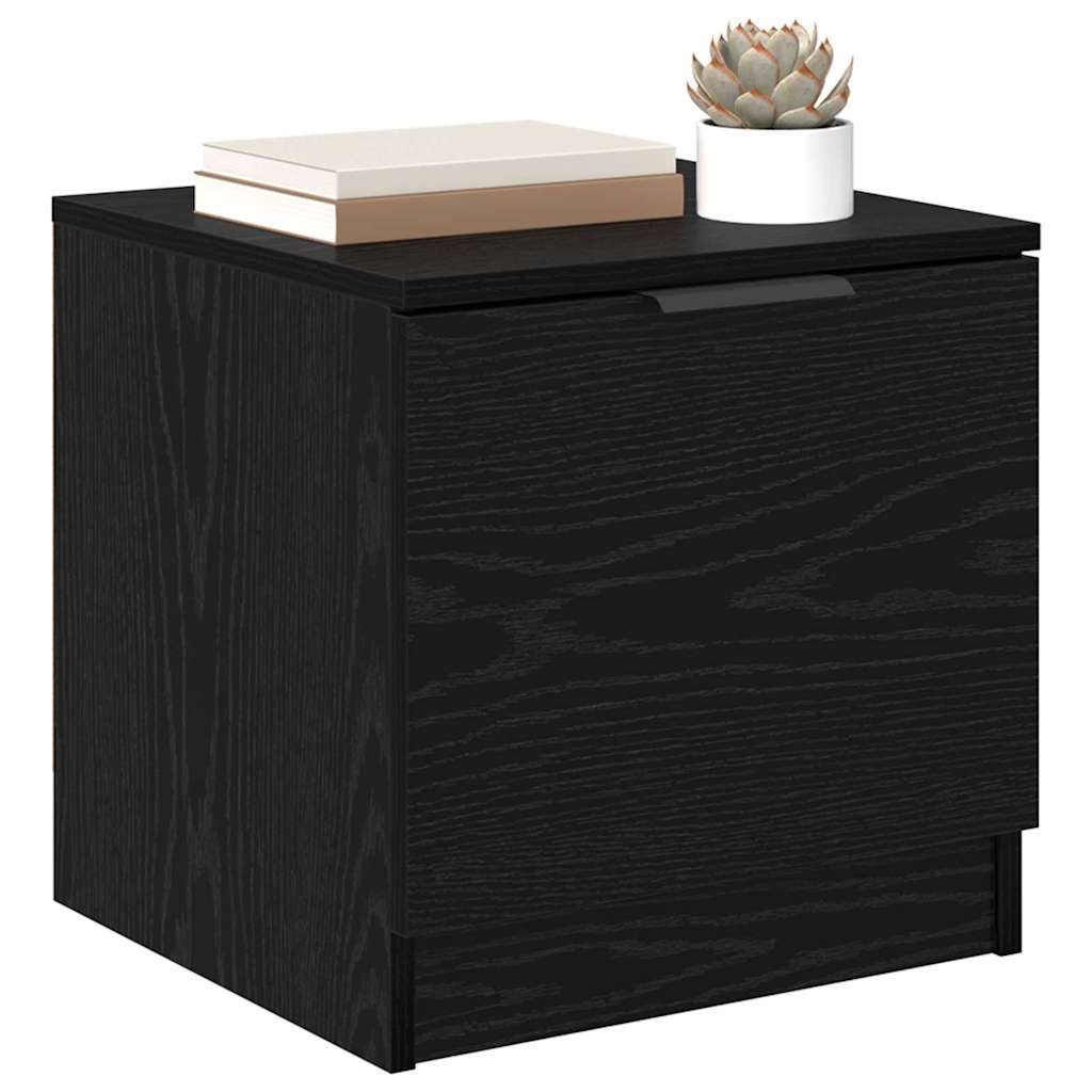 Armoire de lit 2 pc Chêne noir 40 x 39 x 40cm Bois d'ingénierie - XIOS