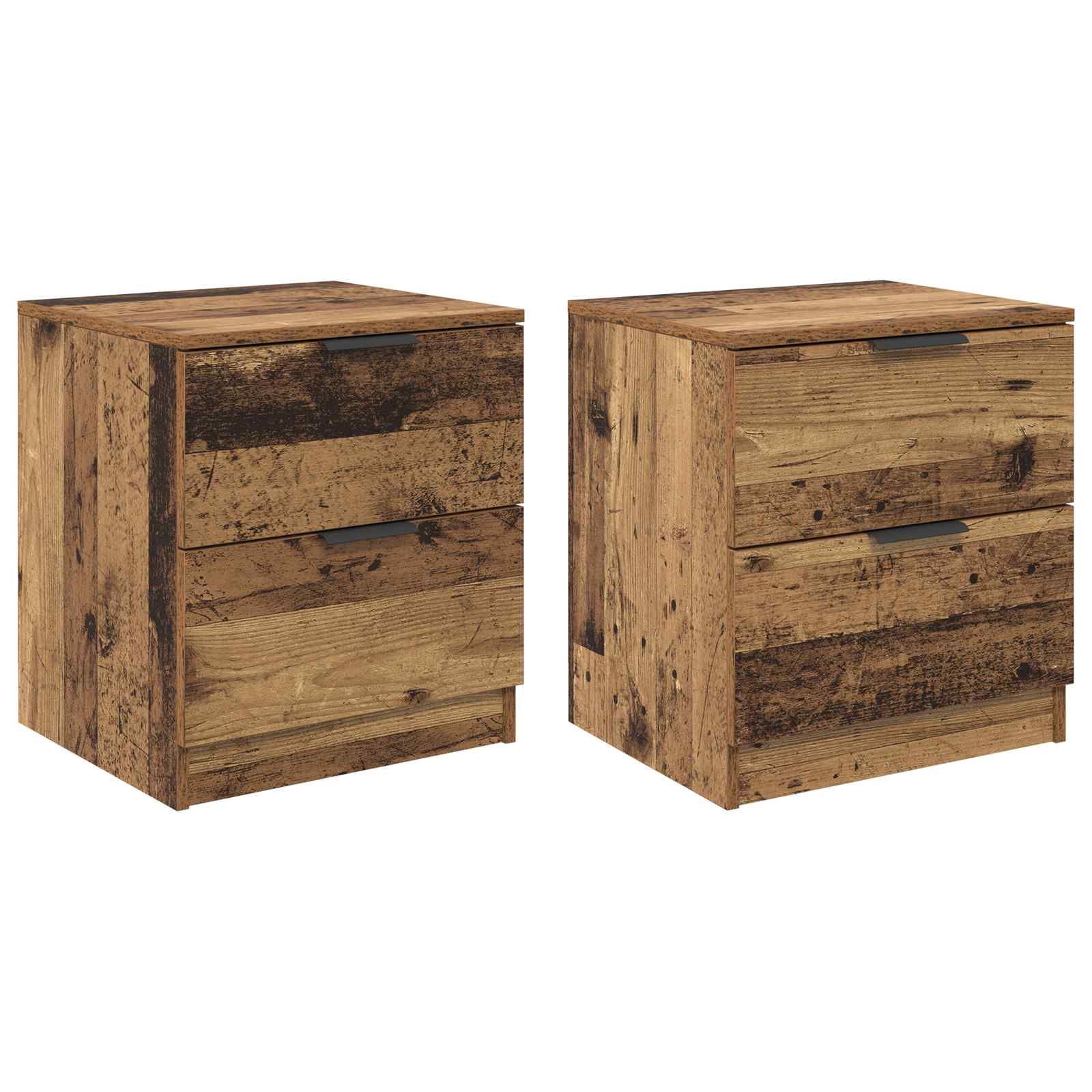 Cabinet de chevet avec tiroir 2 pcs Bois ancien 45 x 39 x 50cm - XIOS