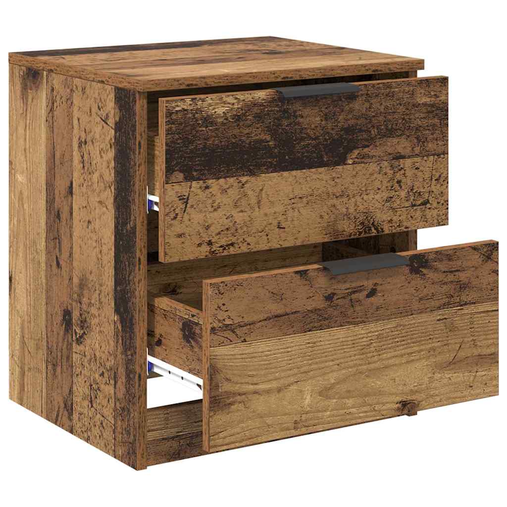 Cabinet de chevet avec tiroir 2 pcs Bois ancien 45 x 39 x 50 cm - XIOS