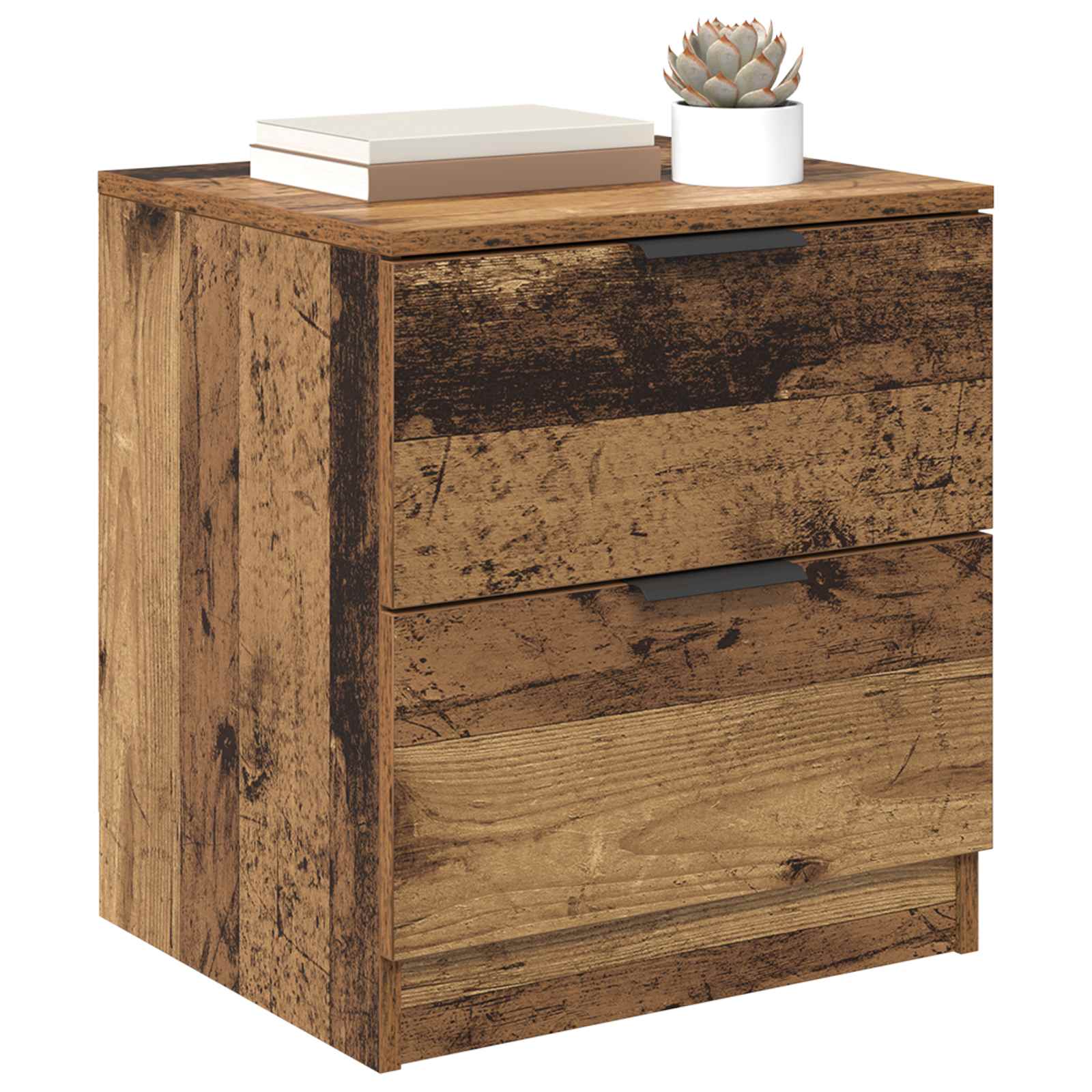 Cabinet de chevet avec tiroir 2 pcs Bois ancien 45 x 39 x 50cm - XIOS