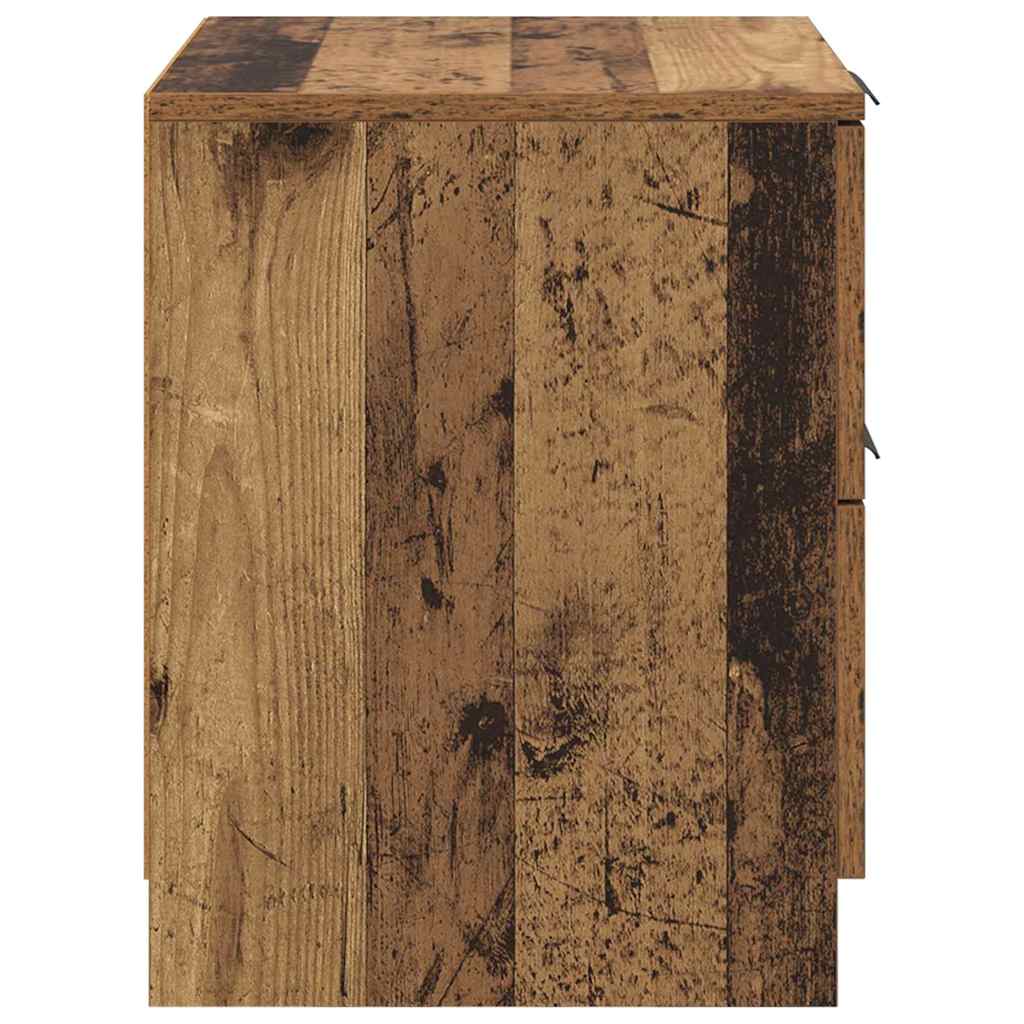 Cabinet de chevet avec tiroir 2 pcs Bois ancien 45 x 39 x 50 cm - XIOS