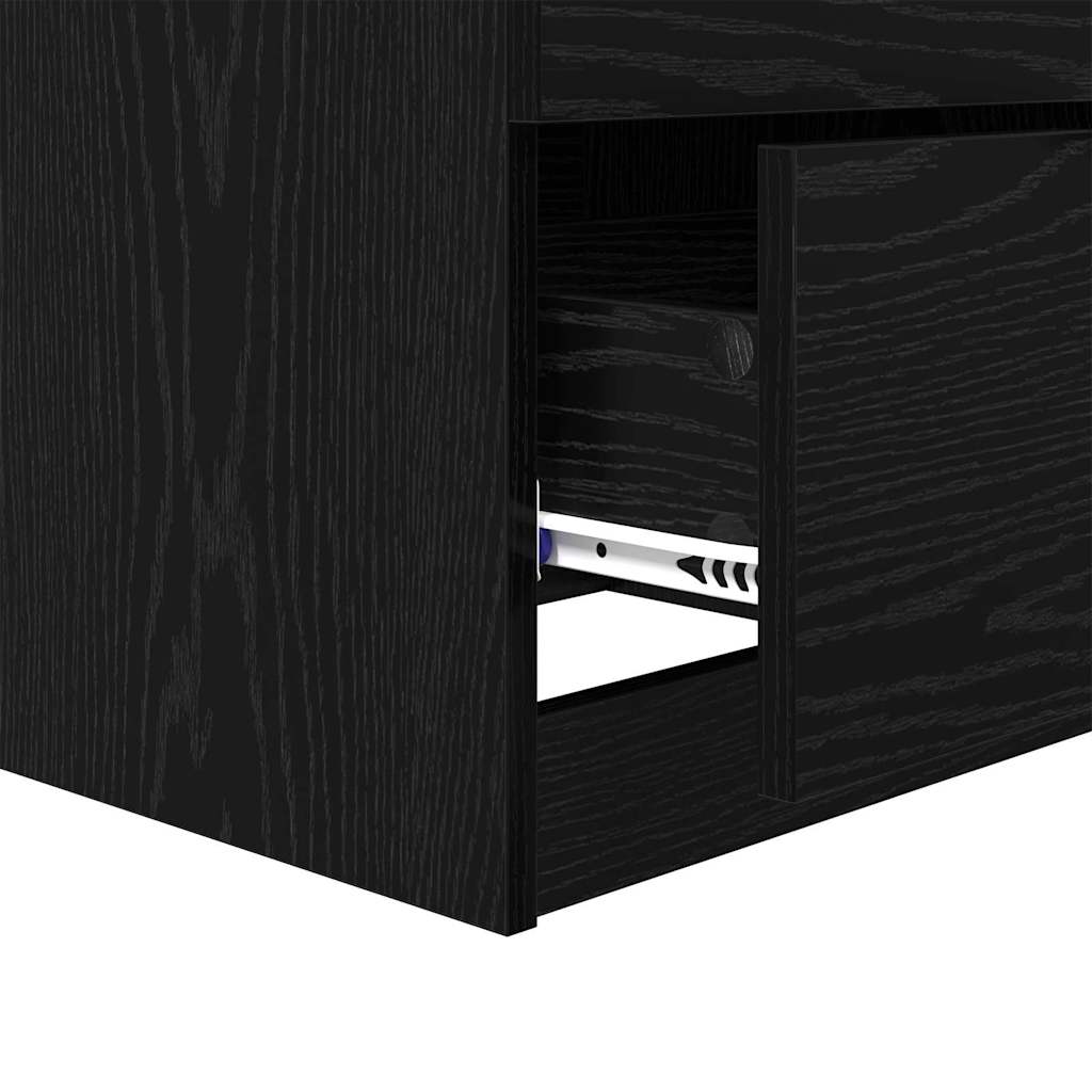 Cabinet de chevet avec tiroir 2 pcs Chêne noir 45 x 39 x 50 cm - XIOS