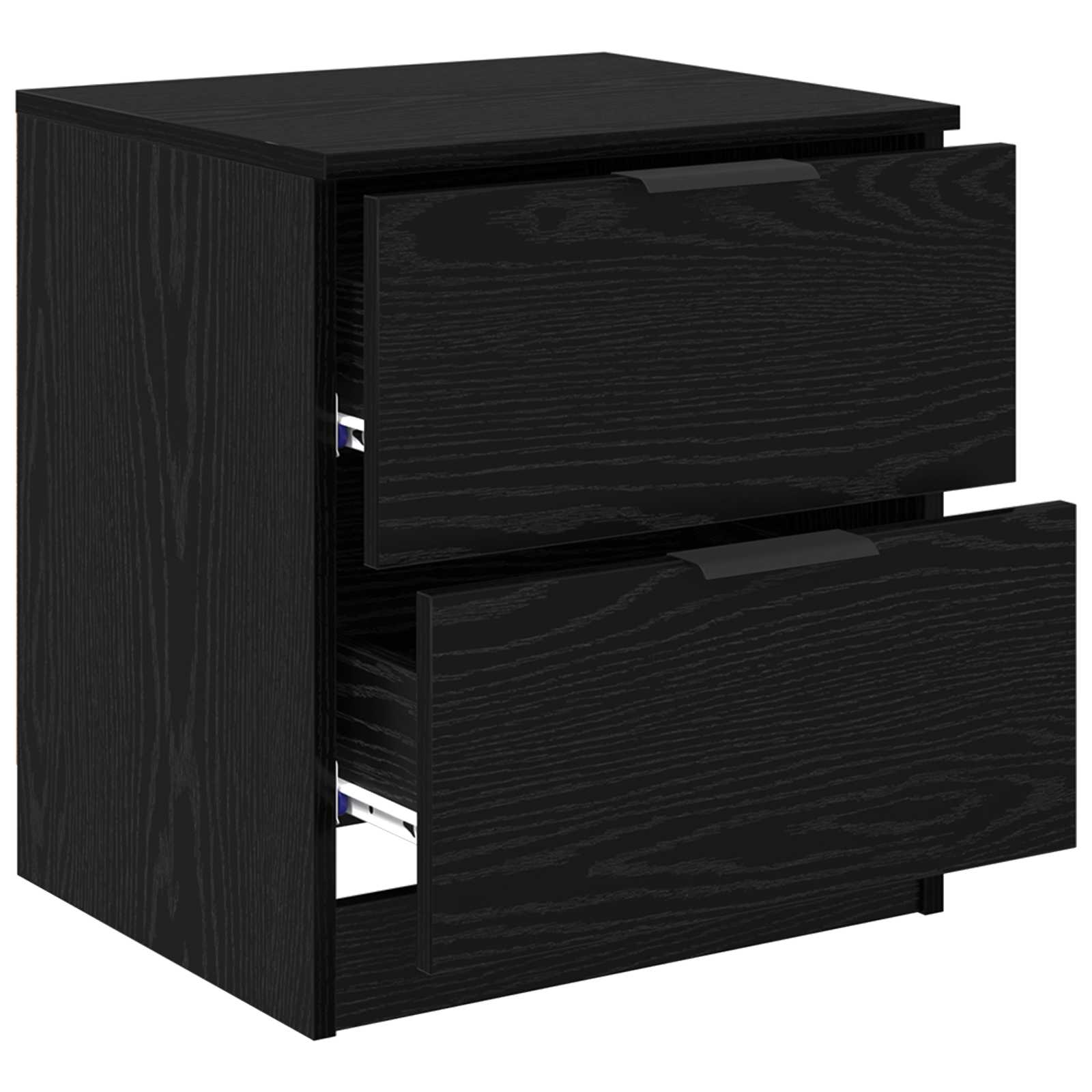 Cabinet de chevet avec tiroir 2 pcs Chêne noir 45 x 39 x 50cm - XIOS