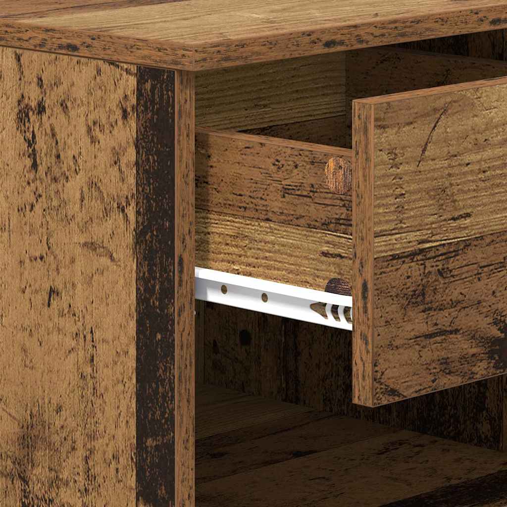 Armoire de lit avec tiroir 2 pcs Bois ancien 40 x 39 x 40cm - XIOS