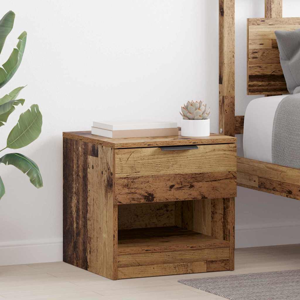 Armoire de lit avec tiroir 2 pcs Bois ancien 40 x 39 x 40cm - XIOS