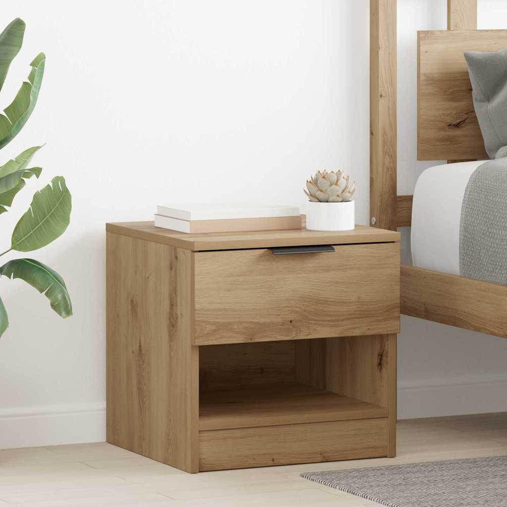 Armoire de lit avec tiroir 2 pcs Chêne artisanal 40 x 39 x 40cm - XIOS