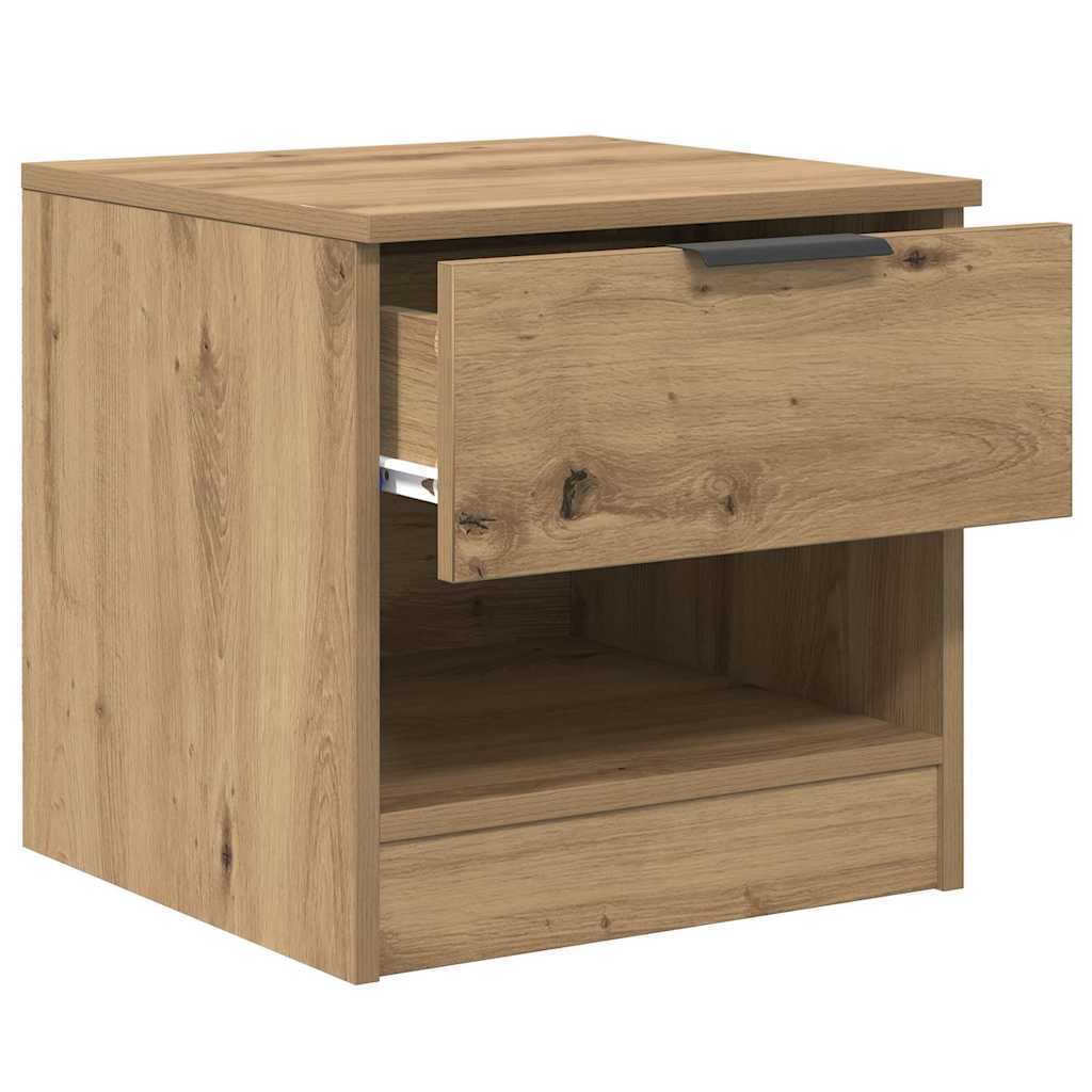 Armoire de lit avec tiroir 2 pcs Chêne artisanal 40 x 39 x 40cm - XIOS