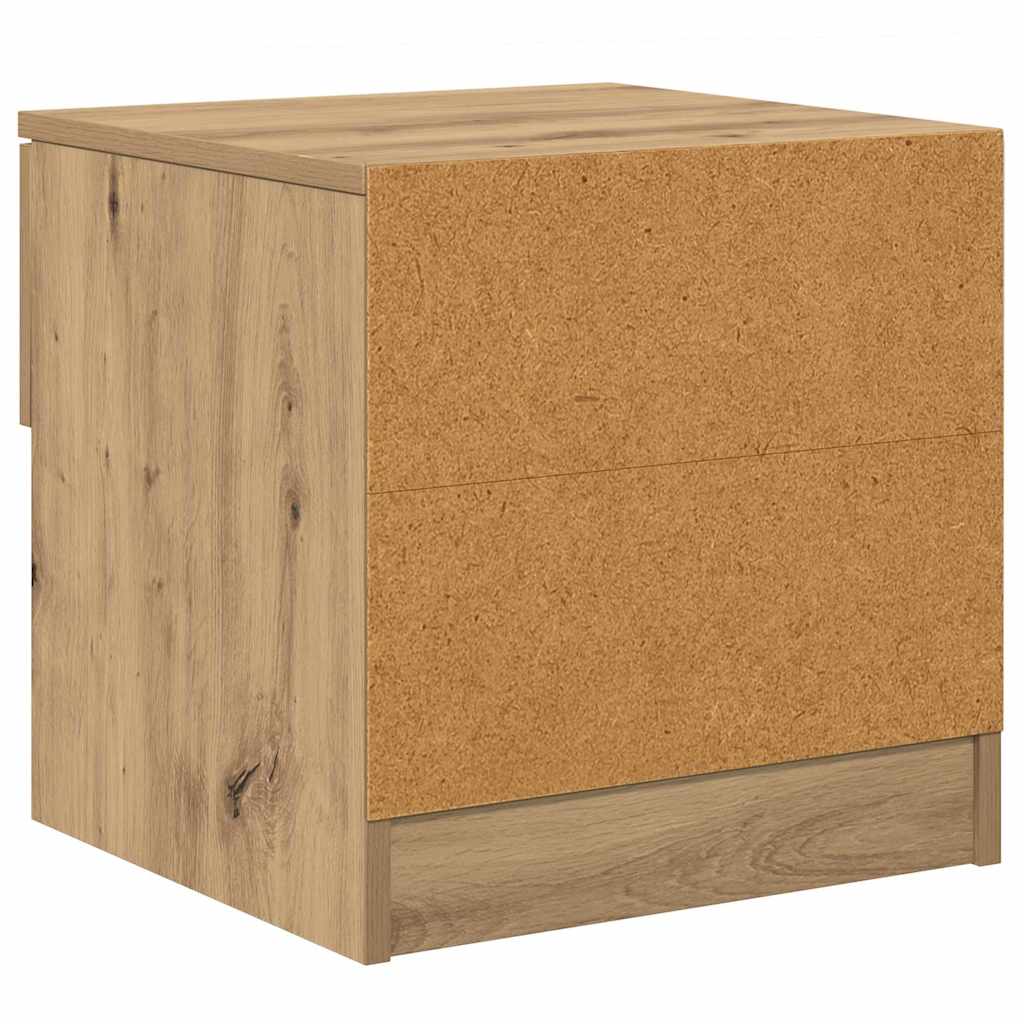 Armoire de lit avec tiroir 2 pcs Chêne artisanal 40 x 39 x 40cm - XIOS