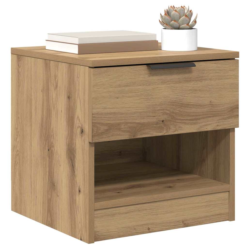 Armoire de lit avec tiroir 2 pcs Chêne artisanal 40 x 39 x 40cm - XIOS