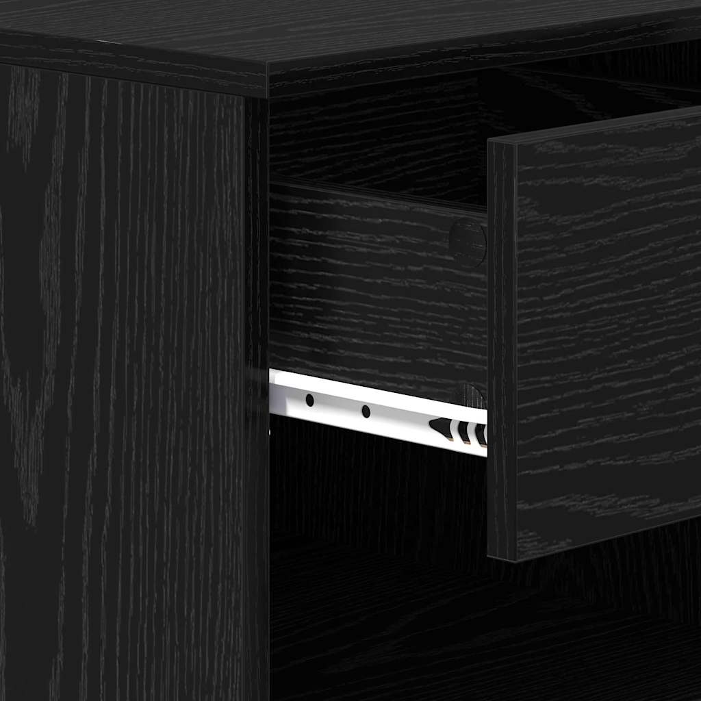 Armoire de lit avec tiroir 2 pcs Chêne noir 40 x 39 x 40cm - XIOS