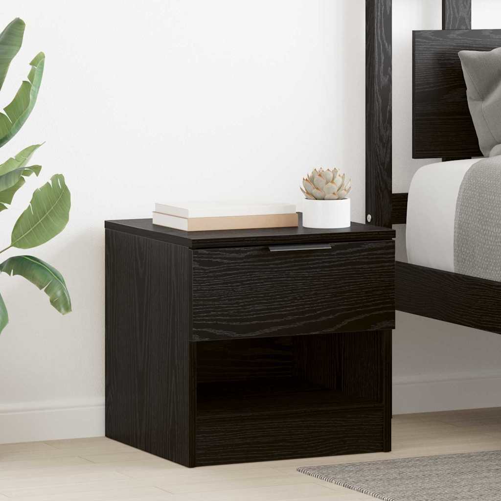 Armoire de lit avec tiroir 2 pcs Chêne noir 40 x 39 x 40cm - XIOS