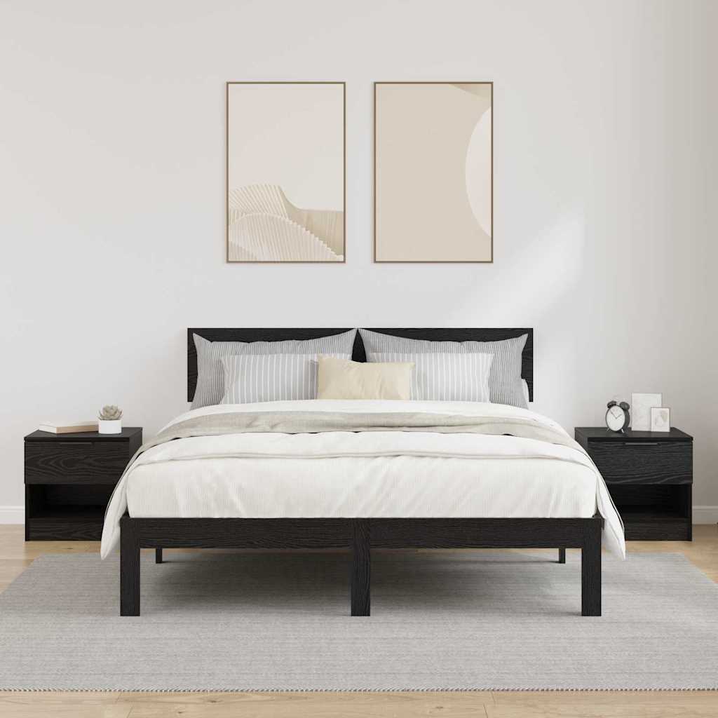 Armoire de lit avec tiroir 2 pcs Chêne noir 40 x 39 x 40cm - XIOS
