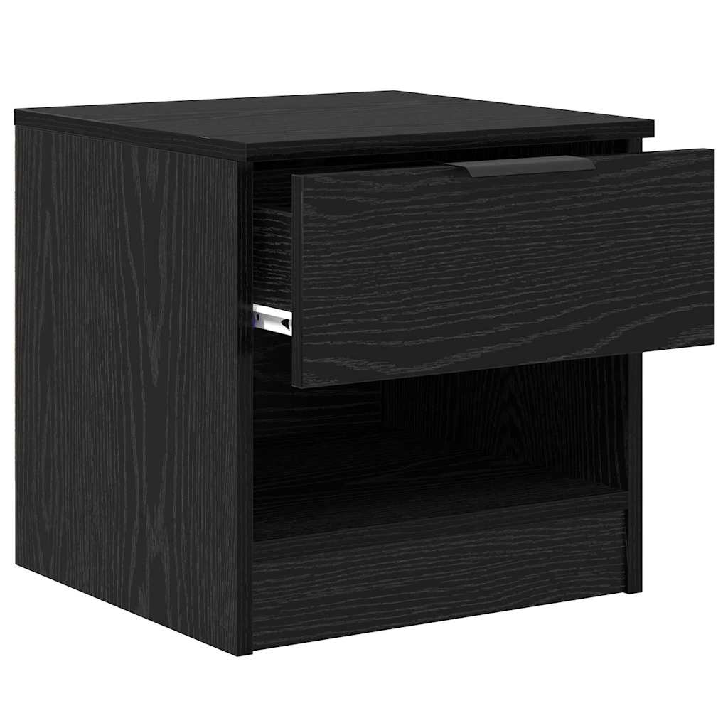 Armoire de lit avec tiroir 2 pcs Chêne noir 40 x 39 x 40cm - XIOS