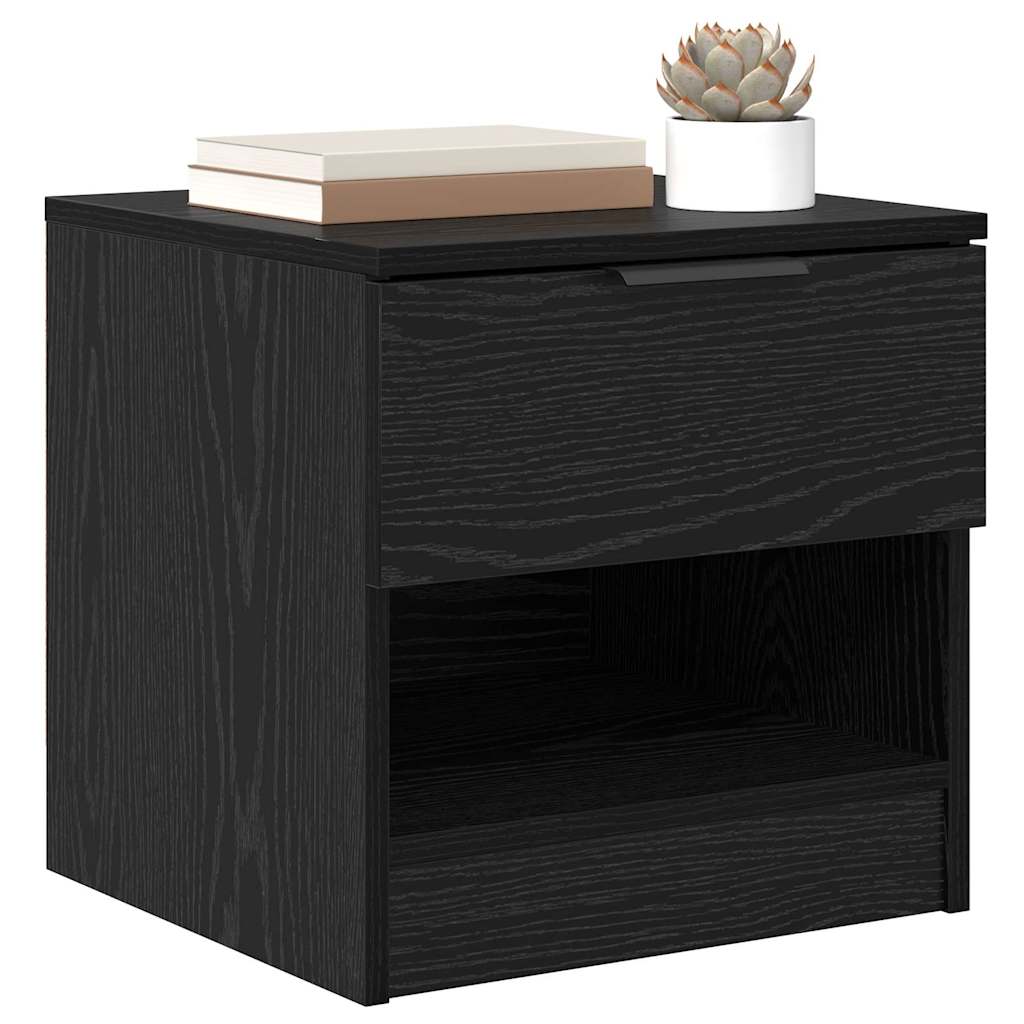 Armoire de lit avec tiroir 2 pcs Chêne noir 40 x 39 x 40cm - XIOS