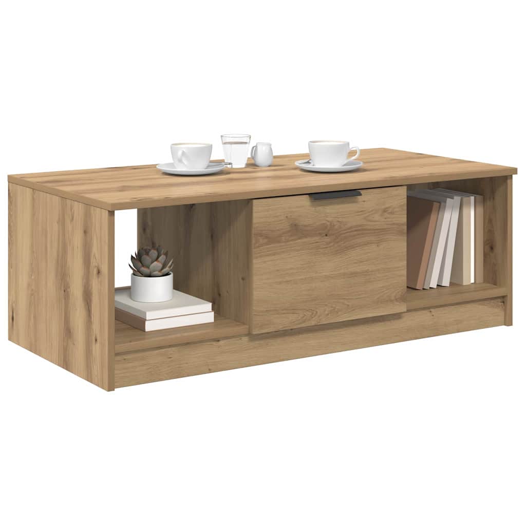 Table basse Chêne artisanal 102 x 50 x 36cm Bois d'ingénierie - XIOS