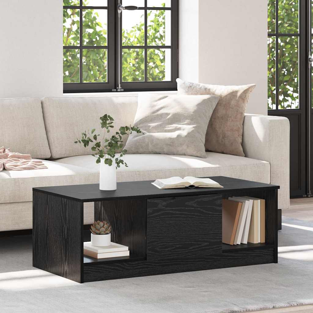 Table basse Chêne noir 102 x 50 x 36cm Bois d'ingénierie - XIOS