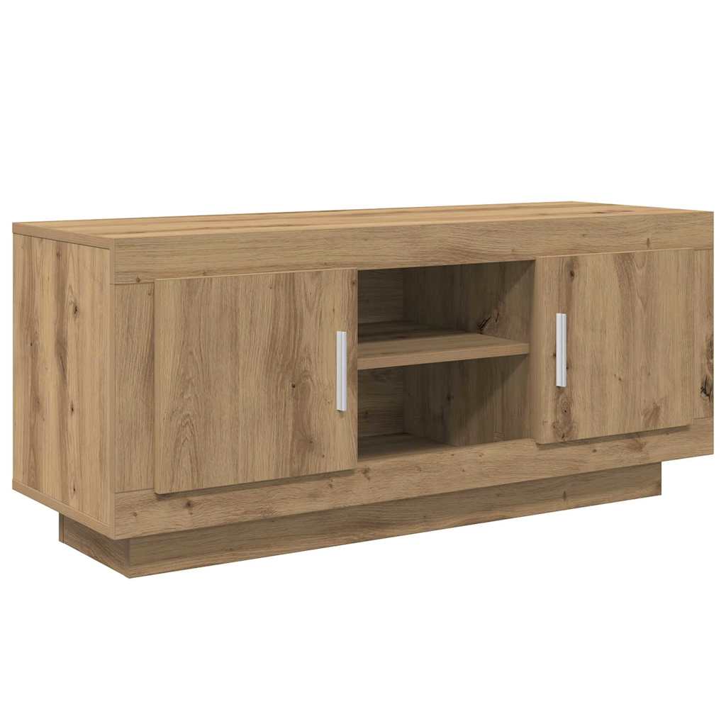 Meuble TV Chêne artisanal 102 x 35 x 45 cm Bois d'ingénierie - XIOS