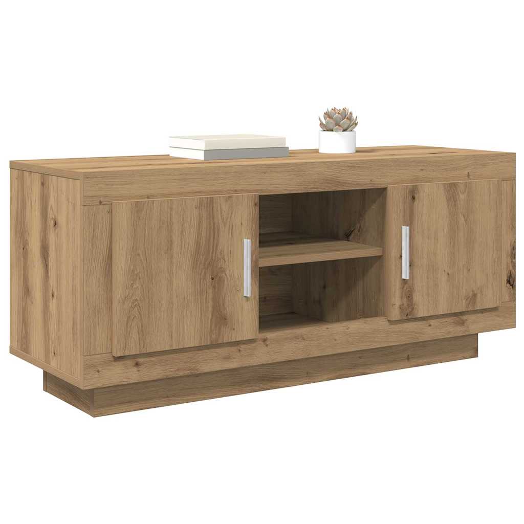 Meuble TV Chêne artisanal 102 x 35 x 45 cm Bois d'ingénierie - XIOS