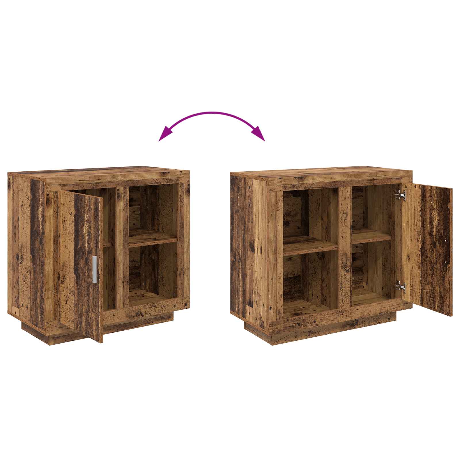 Buffet Bois ancien 80 x 40 x 75 cm Bois d'ingénierie - XIOS
