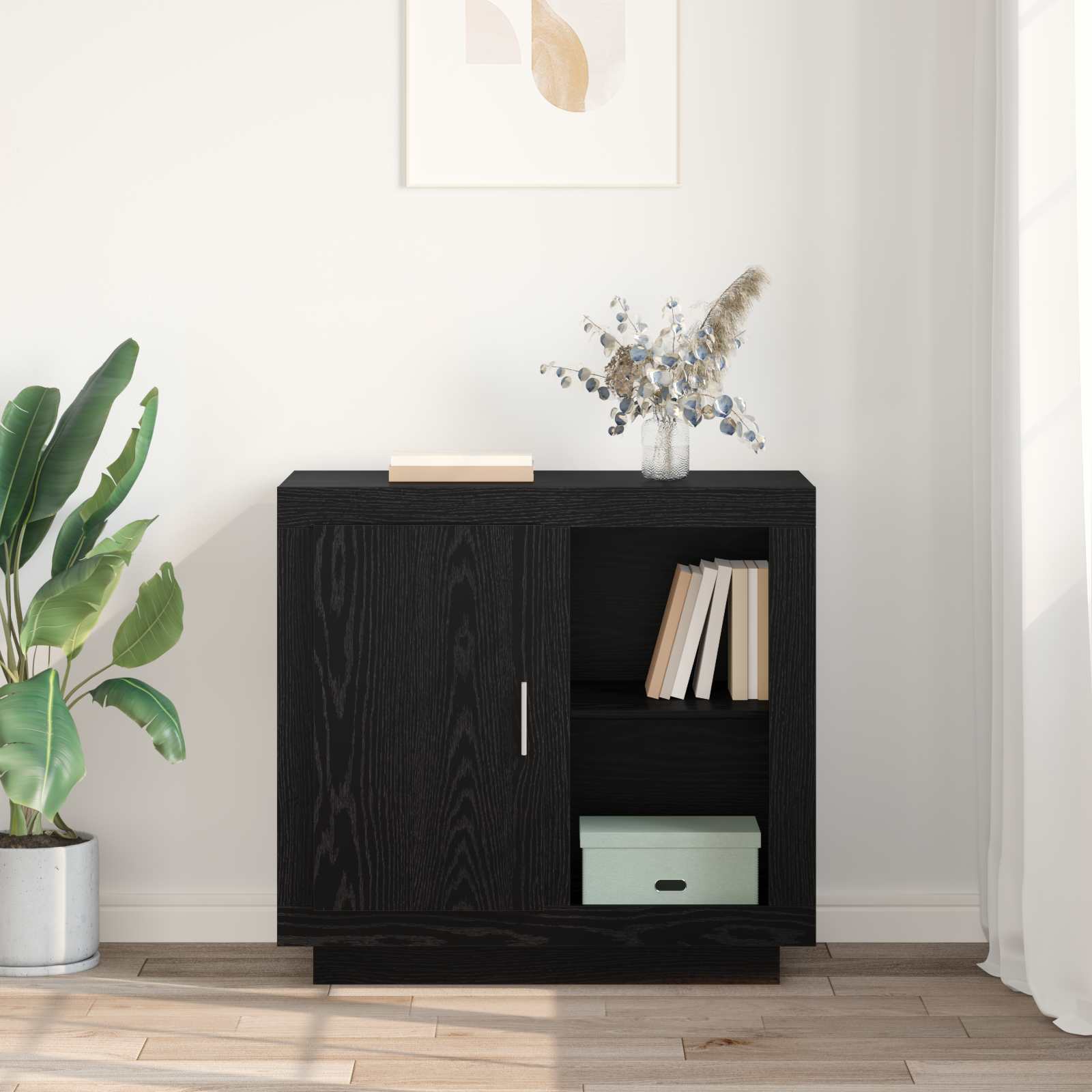 Buffet Chêne noir 80 x 40 x 75 cm Bois d'ingénierie - XIOS