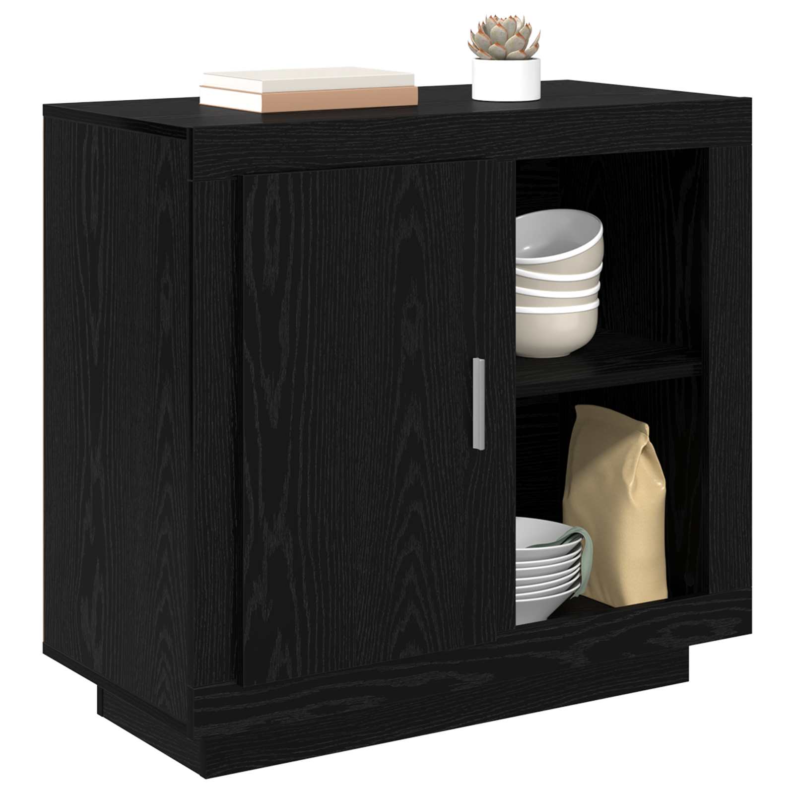 Buffet Chêne noir 80 x 40 x 75 cm Bois d'ingénierie - XIOS