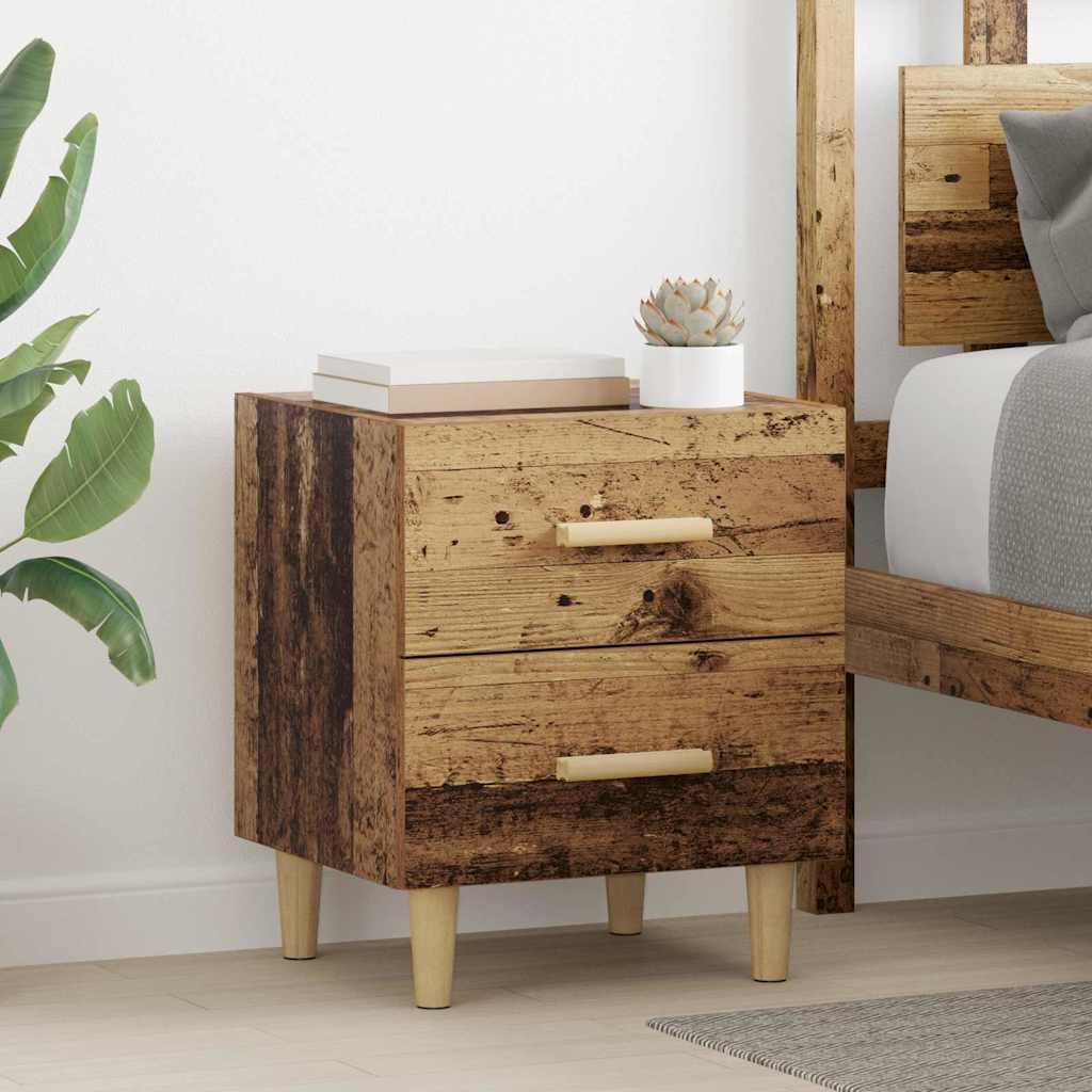 Armoire de lit avec tiroir 2 pcs Bois ancien 40 x 35 x 47.5cm - XIOS