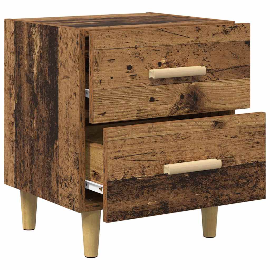 Armoire de lit avec tiroir 2 pcs Bois ancien 40 x 35 x 47.5cm - XIOS