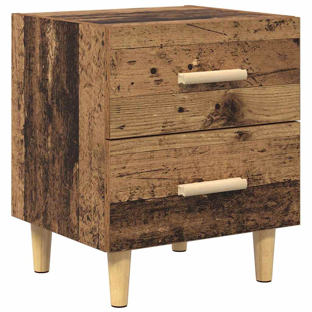 Armoire de lit avec tiroir 2 pcs Bois ancien 40 x 35 x 47.5cm - XIOS