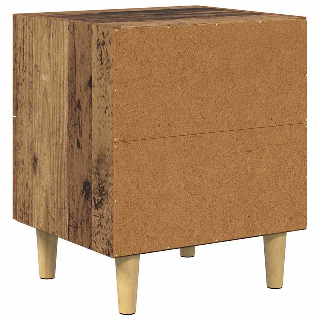 Armoire de lit avec tiroir 2 pcs Bois ancien 40 x 35 x 47.5cm - XIOS