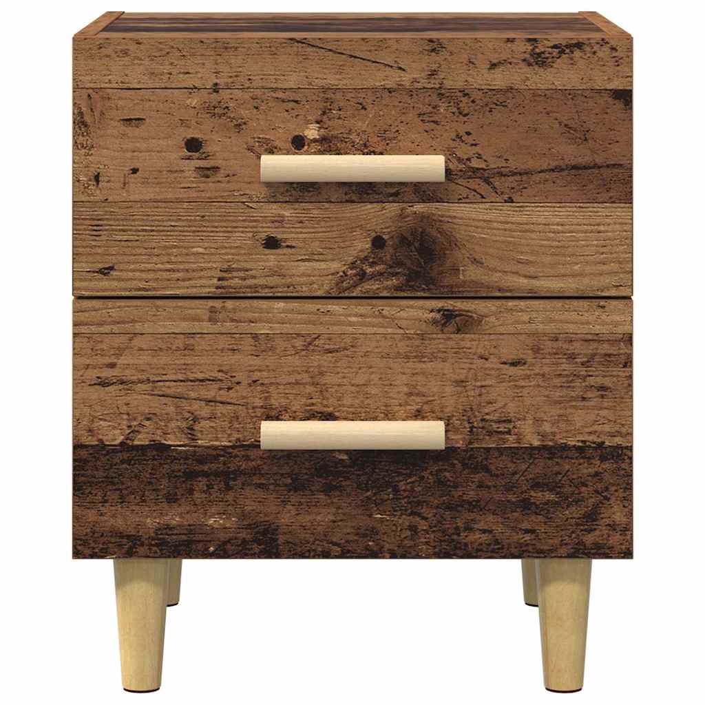 Armoire de lit avec tiroir 2 pcs Bois ancien 40 x 35 x 47.5cm - XIOS