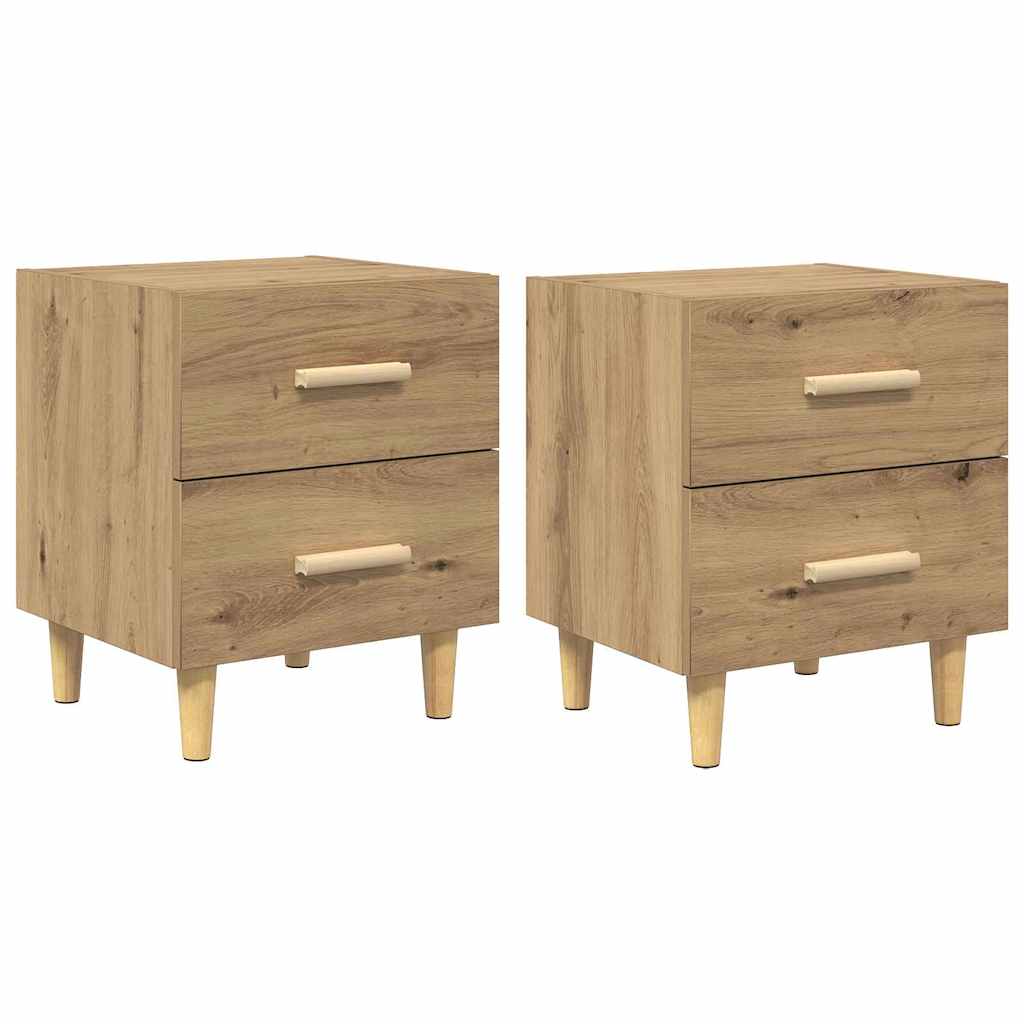 Armoire de lit 2 pcs Chêne artisanal 40 x 35 x 47.5cm - XIOS