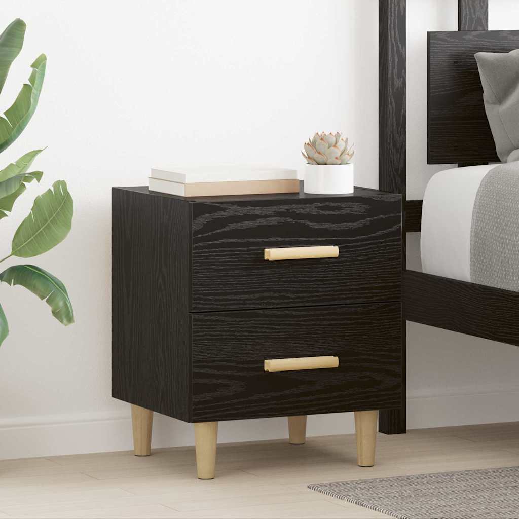 Armoire de lit avec tiroir 2 pcs Chêne noir 40 x 35 x 47.5cm - XIOS