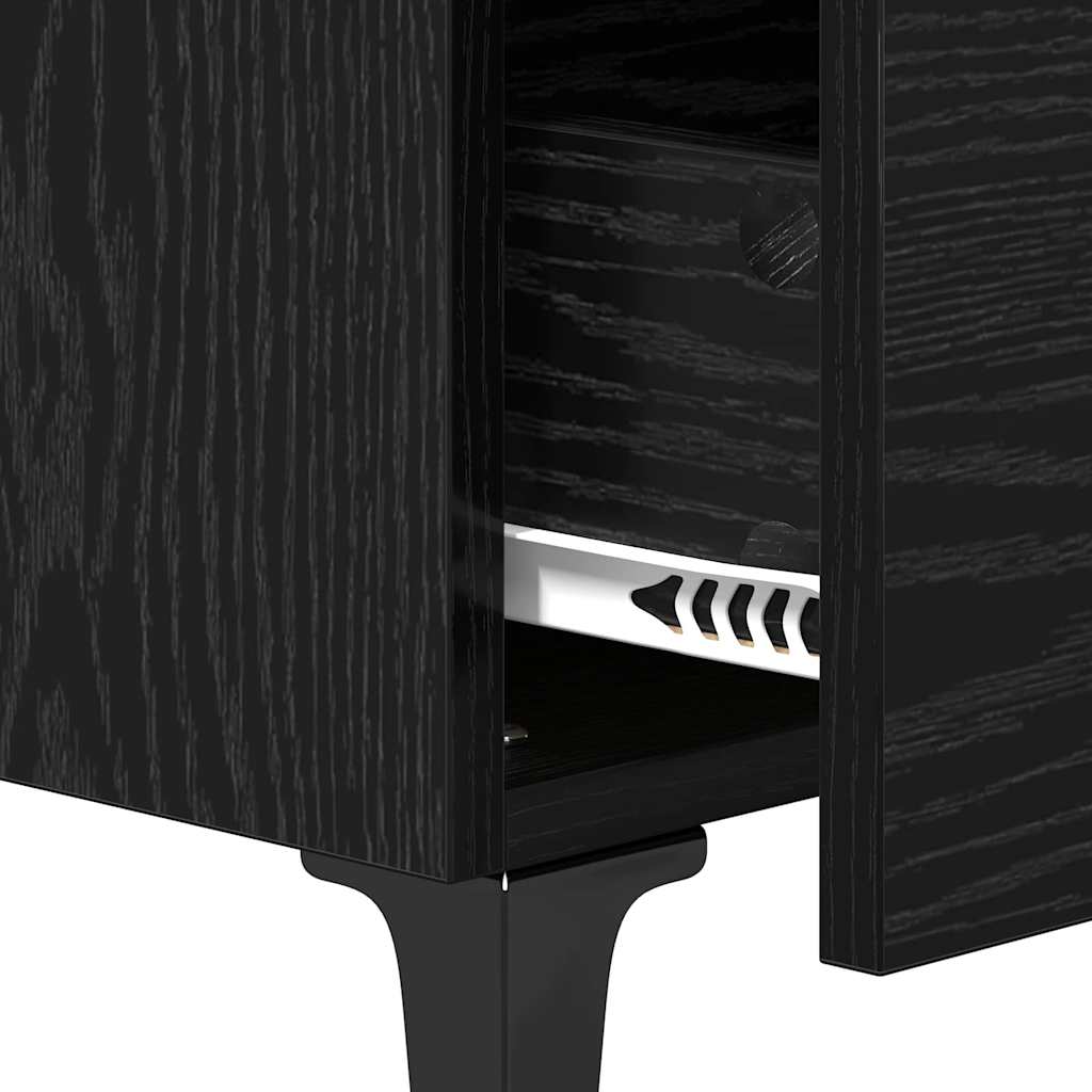 Armoire de lit avec tiroir 2 pcs Chêne noir 40 x 35 x 47,5 cm - XIOS