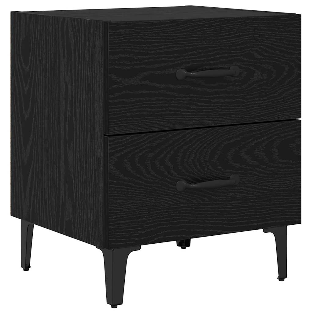 Armoire de lit avec tiroir 2 pcs Chêne noir 40 x 35 x 47,5 cm - XIOS