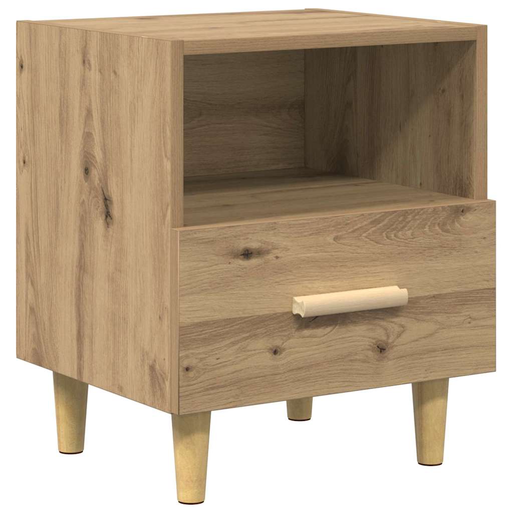 Cabinet de chevet avec tiroir chêne artisanal 40 x 35 x 47.5 cm - XIOS