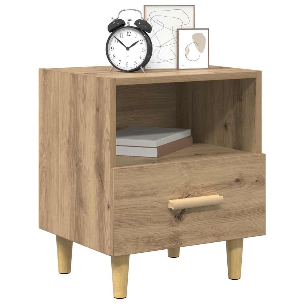 Cabinet de chevet 2 pcs Chêne artisanal 40 x 35 x 47 cm - XIOS