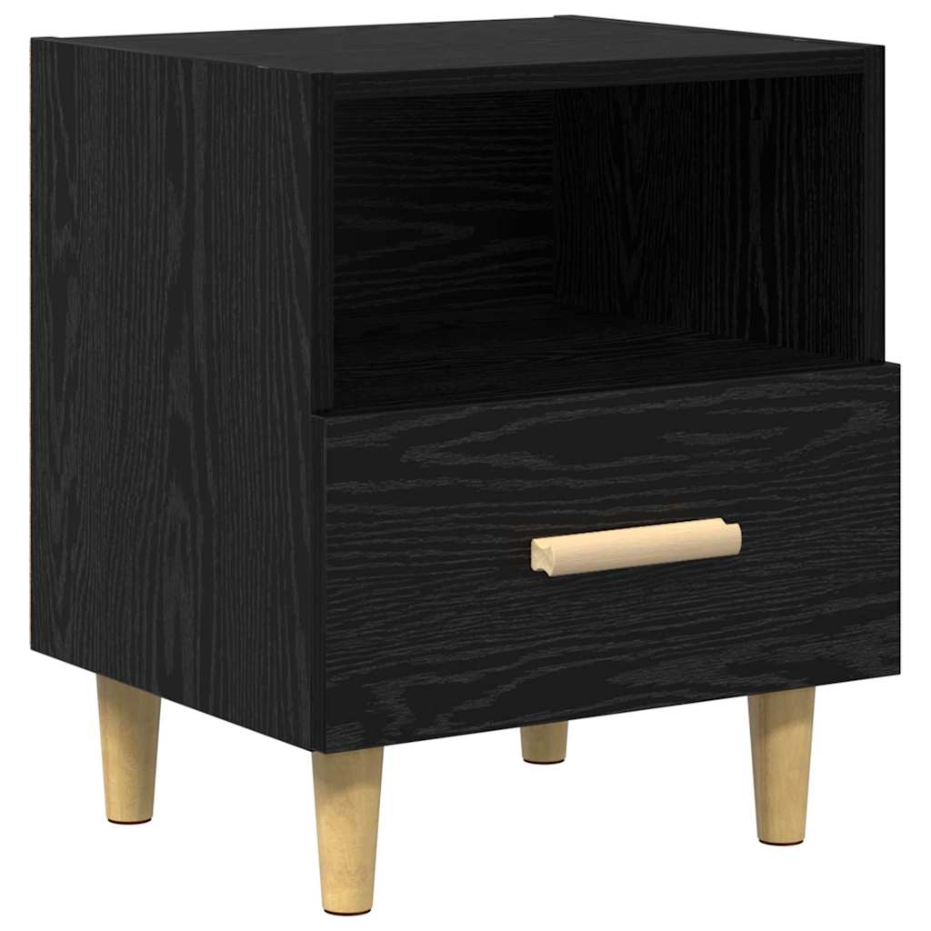 Cabinet de chevet avec tiroir Chêne noir 40 x 35 x 47.5 cm
